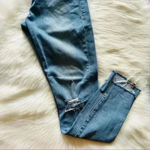 Frame Le Skinny De Jeanne Distressed Skinny Jeans Jackwood Sz 26 - Picture 5 of 7